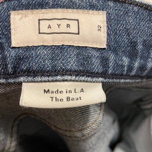AYR The Beat Barrel Leg Ankle Crop Jeans size 32